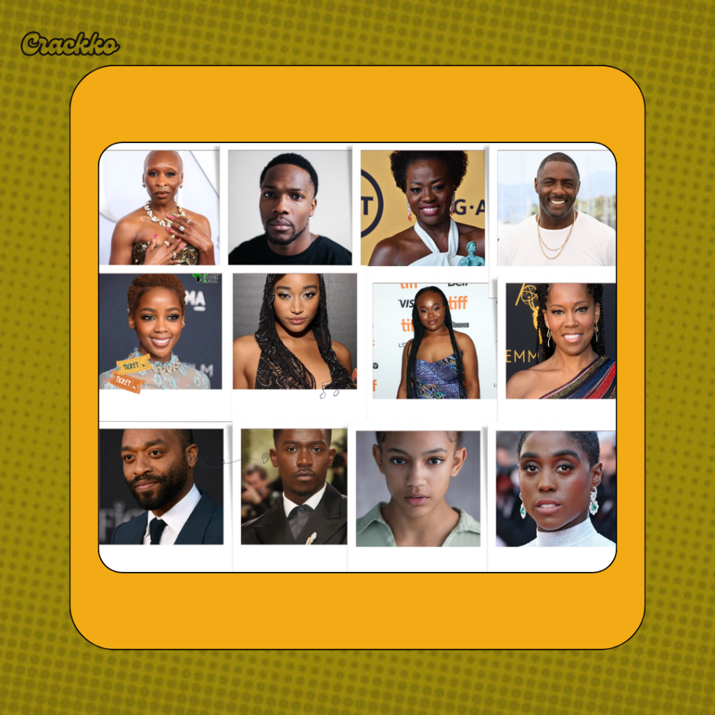 The star-studded cast of Children of Blood and Bone, including Thuso Mbedu as Zelie.